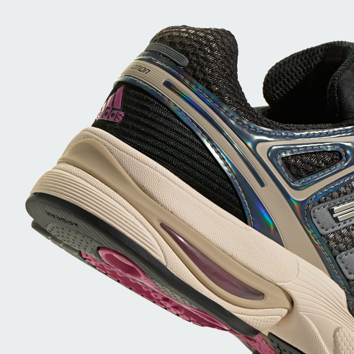 adidas Men's Adistar Control 5 Shoes - Core Black / Khaki Three / Semi Lucid Fuchsia