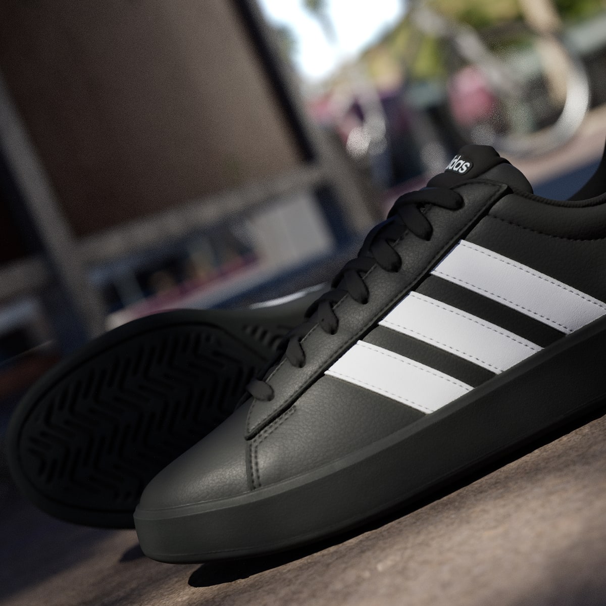 adidas Men's Grand Court 3.0 Shoes - Core Black / Cloud White / Cloud White