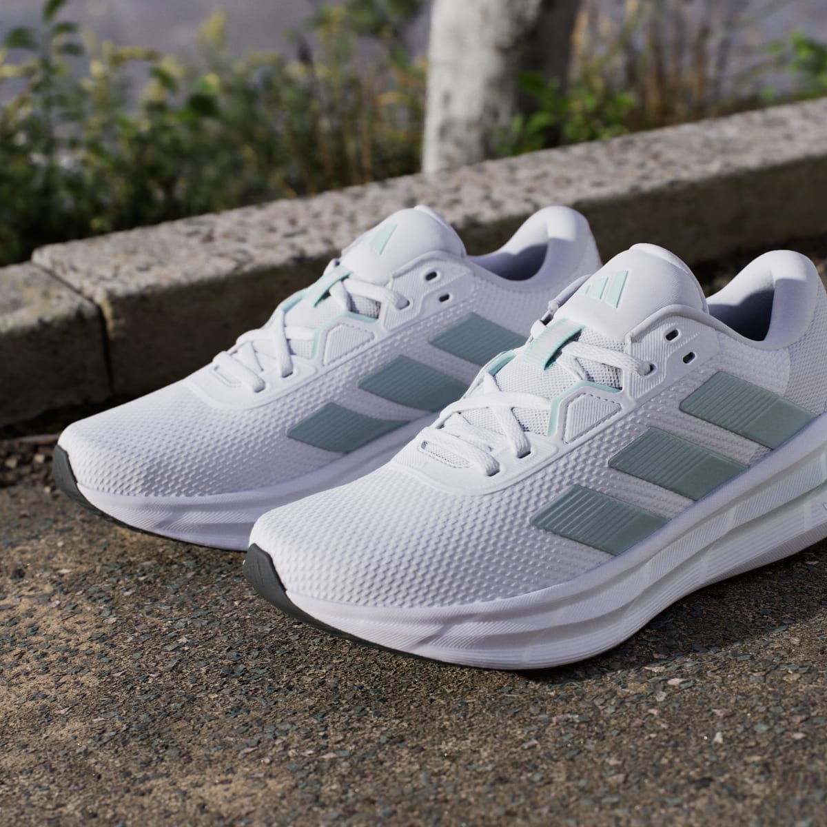 adidas Women's Galaxy 7 Running Shoes - Cloud White / Magic Grey Met / Semi Flash Aqua