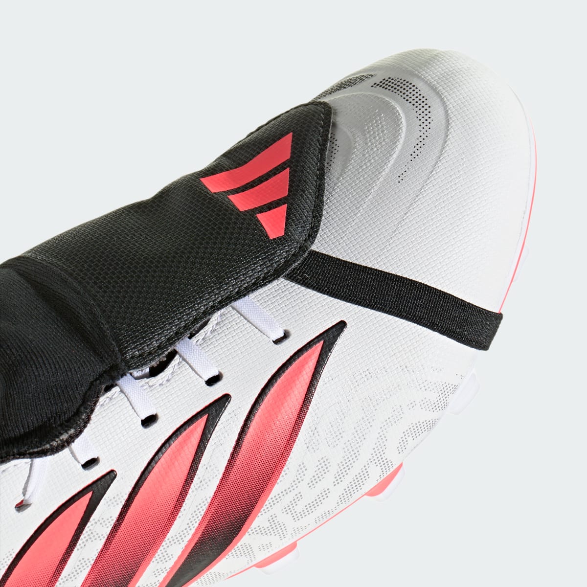 adidas Women's Predator Club Fold-Over Tongue Firm Ground/Multi Ground Soccer Cleats - Cloud White / Solar Turbo / Core Black