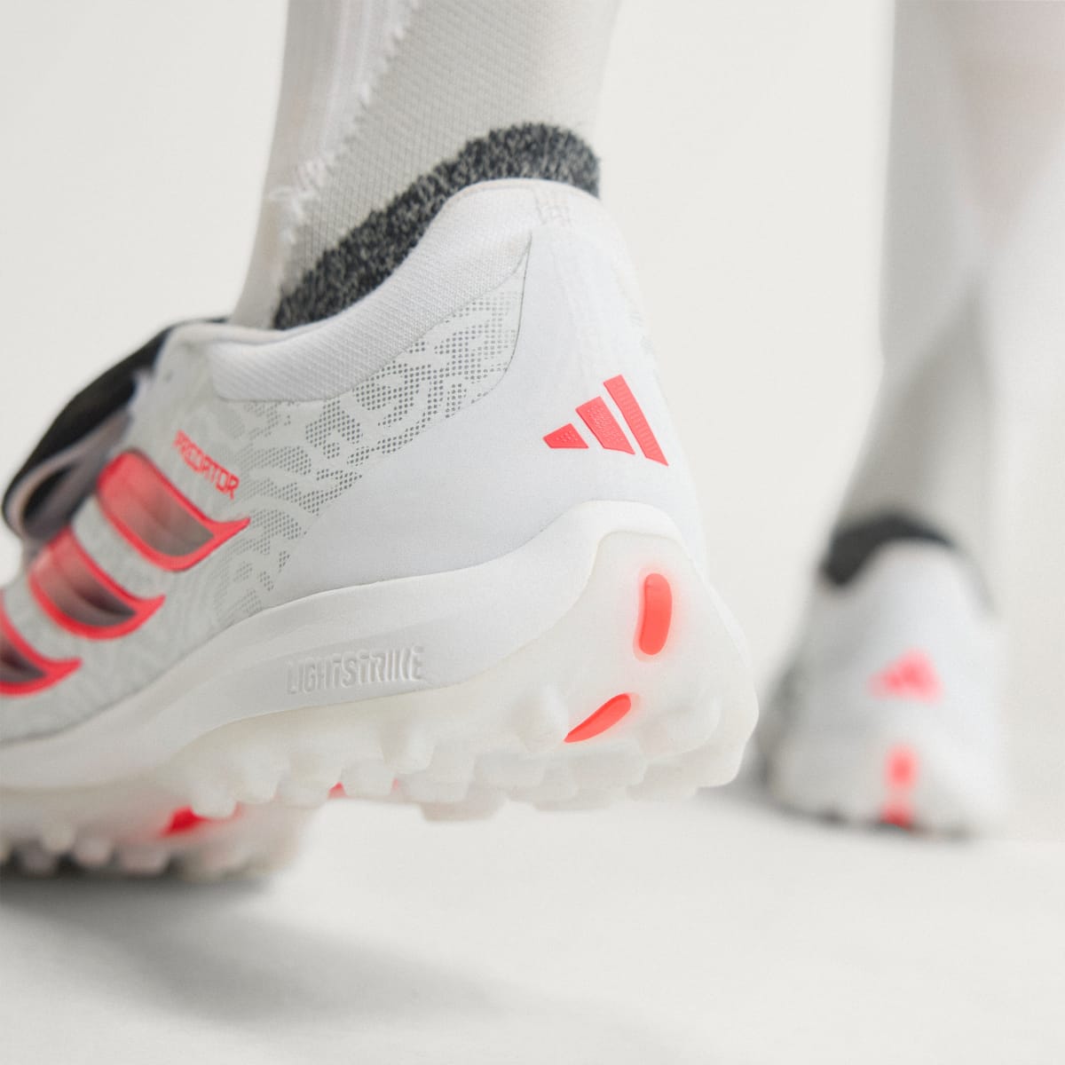 adidas Women's Predator Pro Fold-Over Tongue Turf Soccer Cleats - Cloud White / Solar Turbo / Core Black