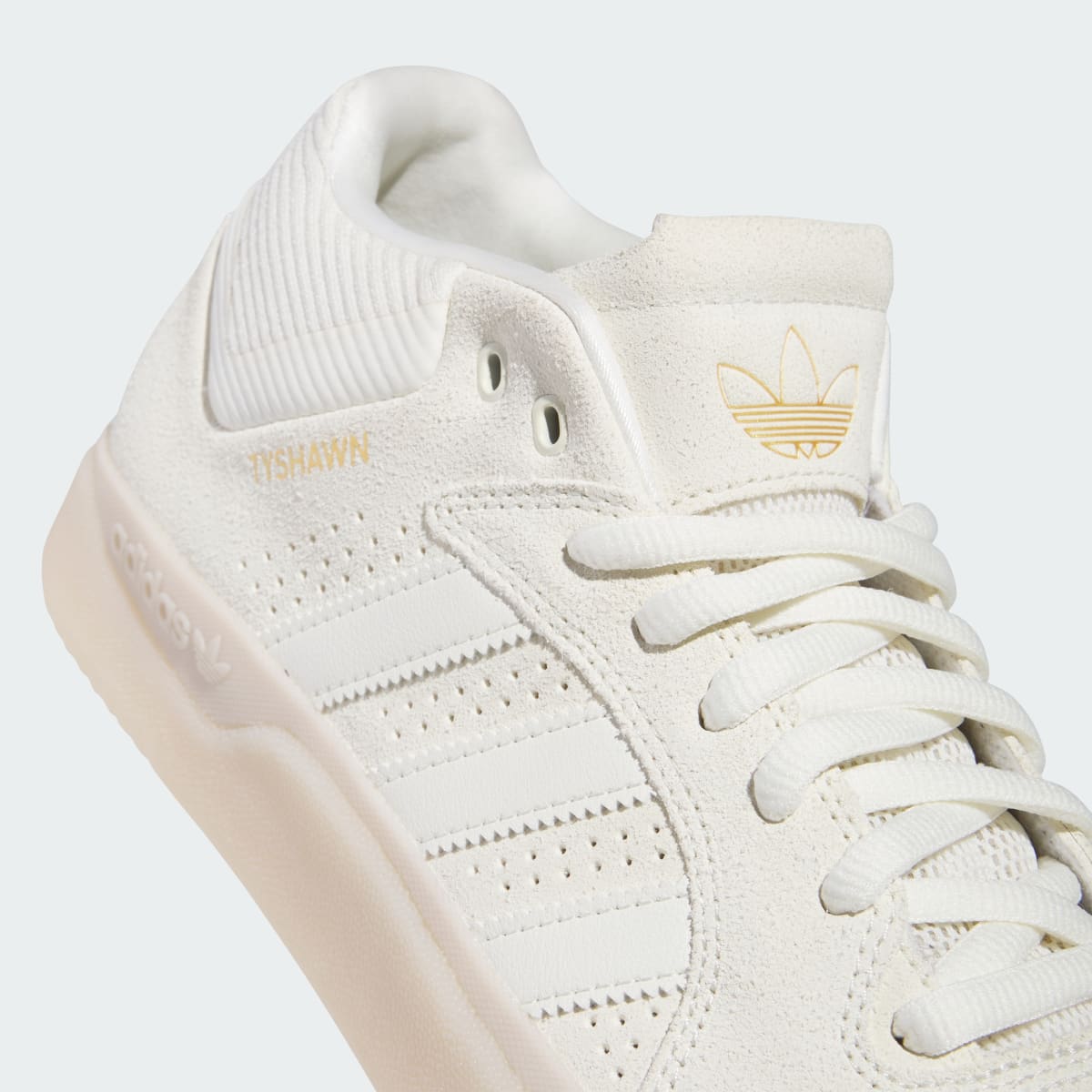 adidas Men's Tyshawn Shoes - Off White / Off White / Gold Metallic