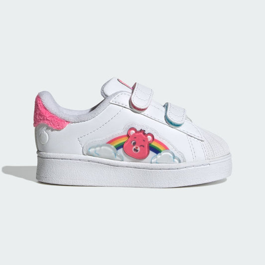 adidas Kids' Care Bears Superstar LED Lights Comfort Closure Shoes - Cloud White / Lucid Pink / Bliss Pink
