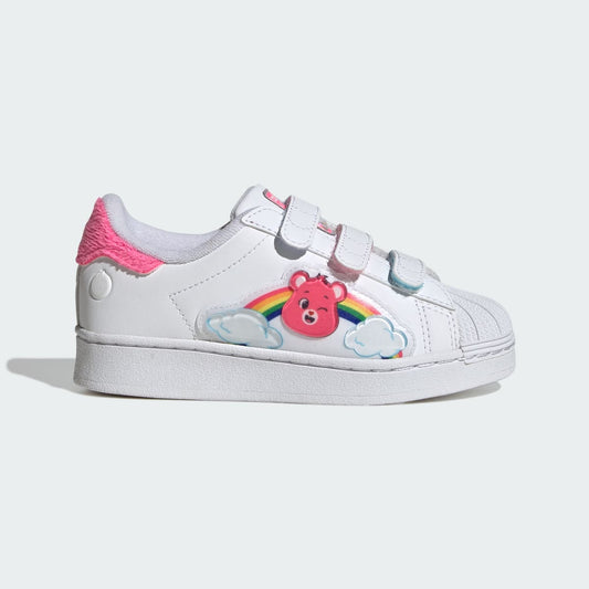 adidas Kids' Care Bears Superstar LED Lights Comfort Closure Shoes - Cloud White / Lucid Pink / Bliss Pink