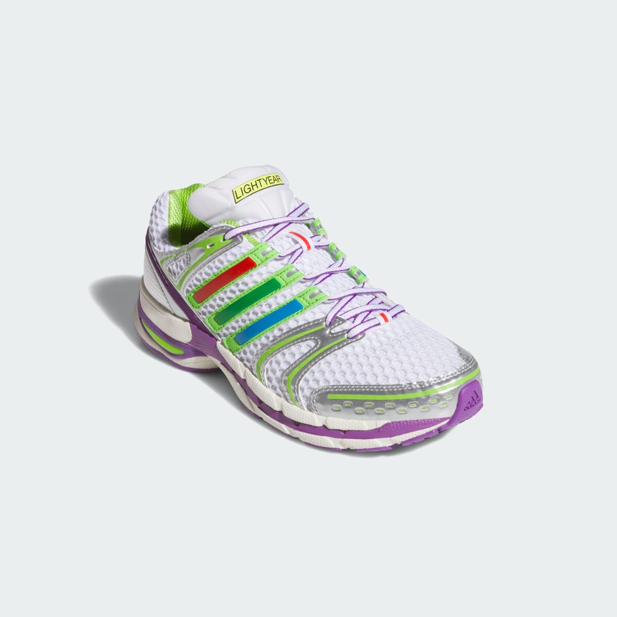 adidas Women's Pixar TOY Story Adistar Control 5 Shoes - Cloud White / Solar Slime / Silver Metallic