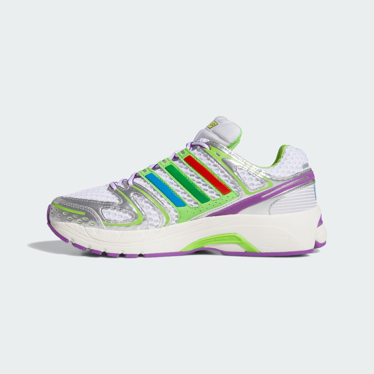 adidas Women's Pixar TOY Story Adistar Control 5 Shoes - Cloud White / Solar Slime / Silver Metallic