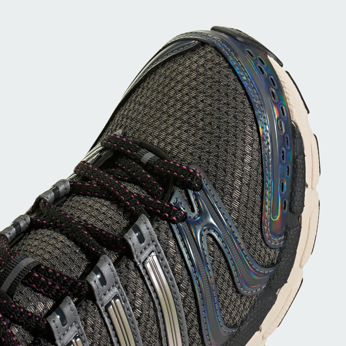adidas Men's Adistar Control 5 Shoes - Core Black / Khaki Three / Semi Lucid Fuchsia