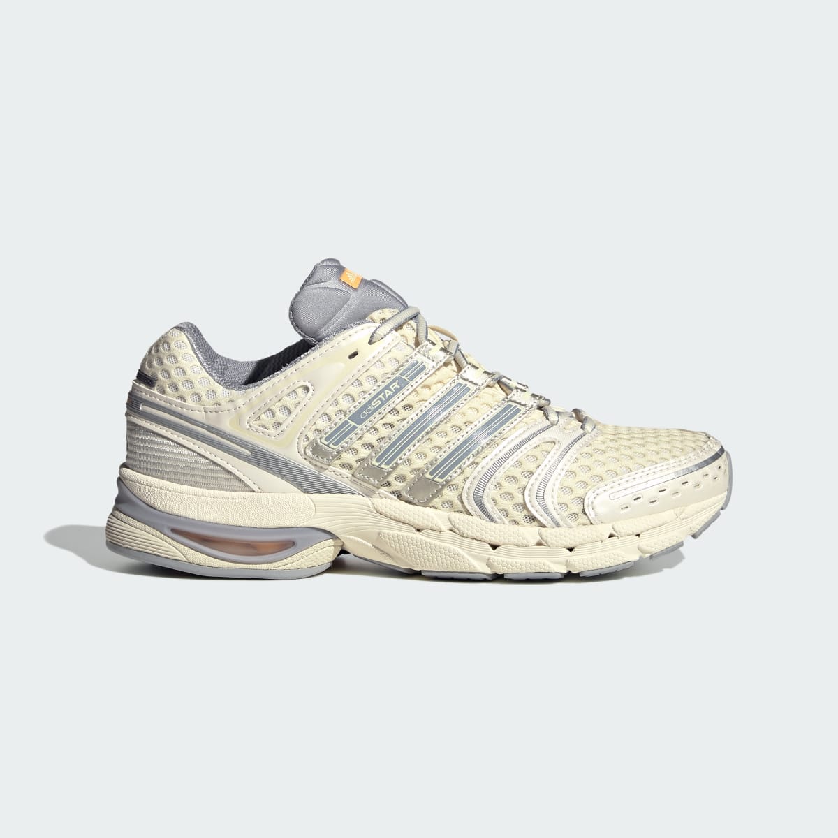adidas Men's Adistar Control 5 Shoes - Cloud White / Halo Silver / Acid Orange