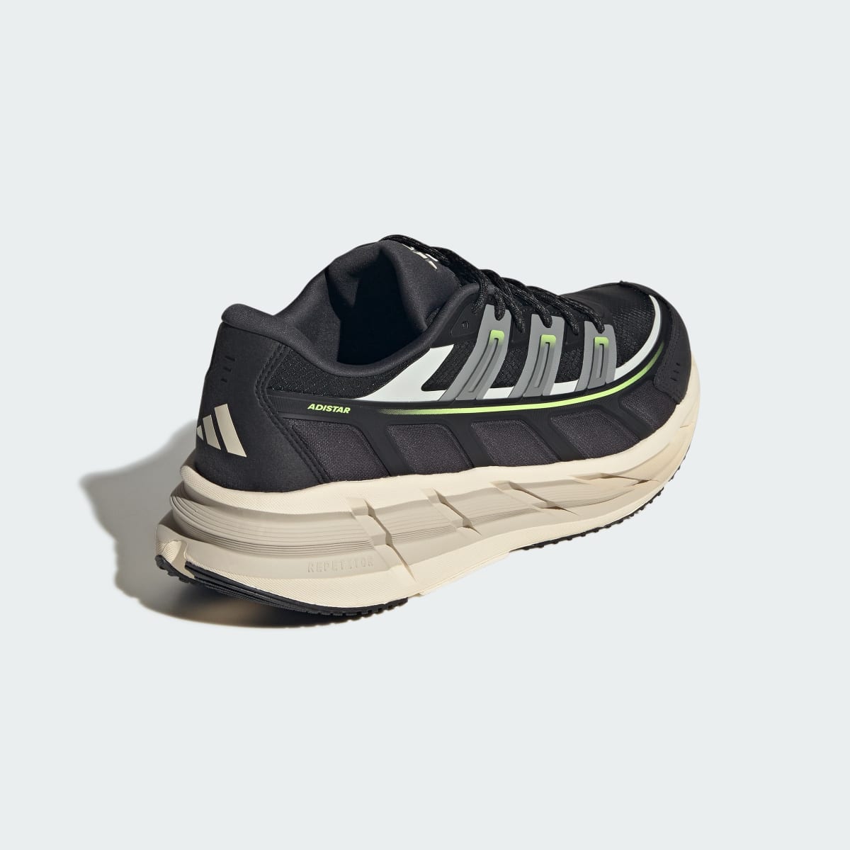 adidas Men's Adistar SPW Shoes - Core Black / Trace Grey Metallic / Frozen Lemon