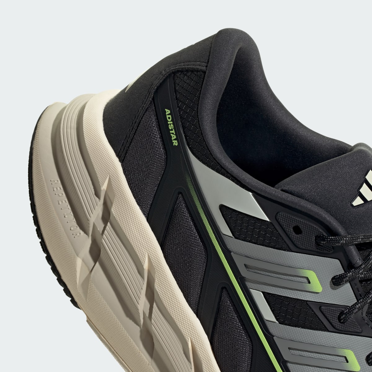 adidas Men's Adistar SPW Shoes - Core Black / Trace Grey Metallic / Frozen Lemon