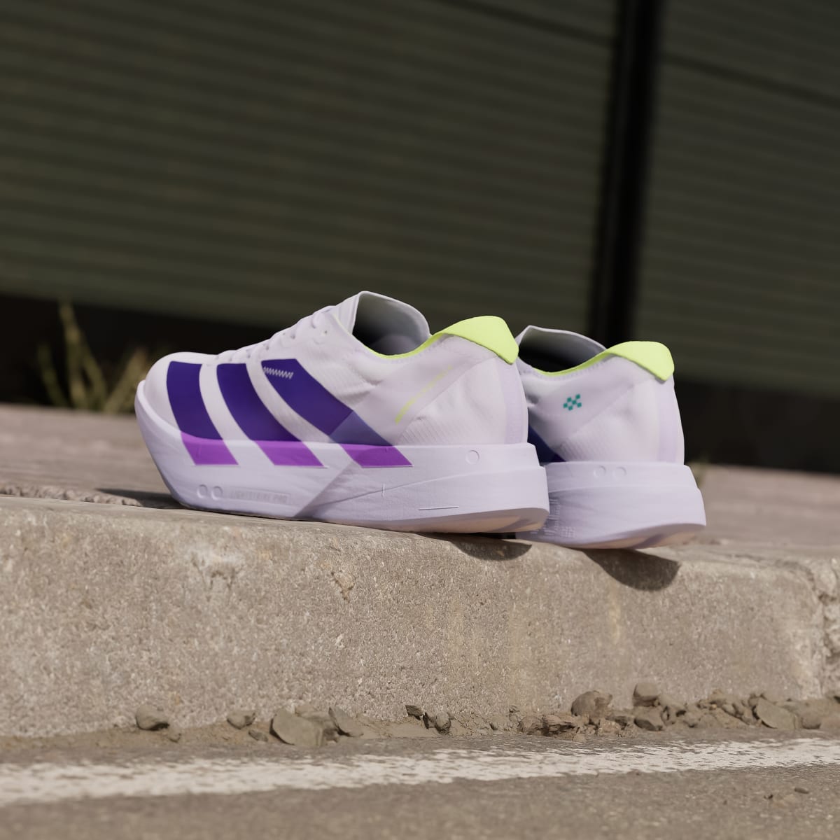 adidas Women's Adizero Adios PRO 4 Running Shoes - Purple Tint / Solar Purple / Signal Green