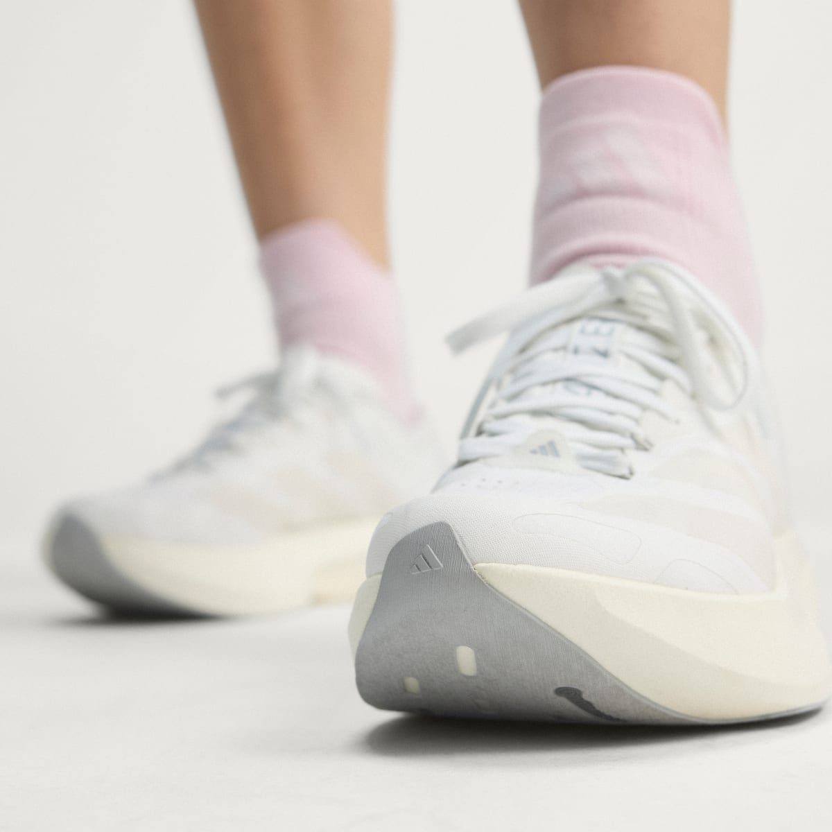 adidas Women's Adizero EVO SL EXO Shoes - Cloud White / Zero Metalic / Core White