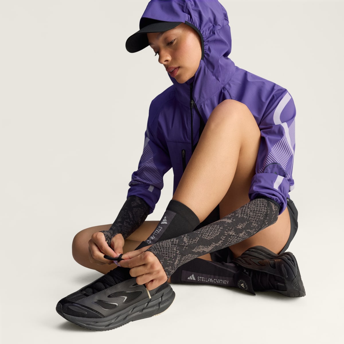 adidas Women's By Stella McCartney Adistar - Core Black / Utility Black / Almond Milk-Smc