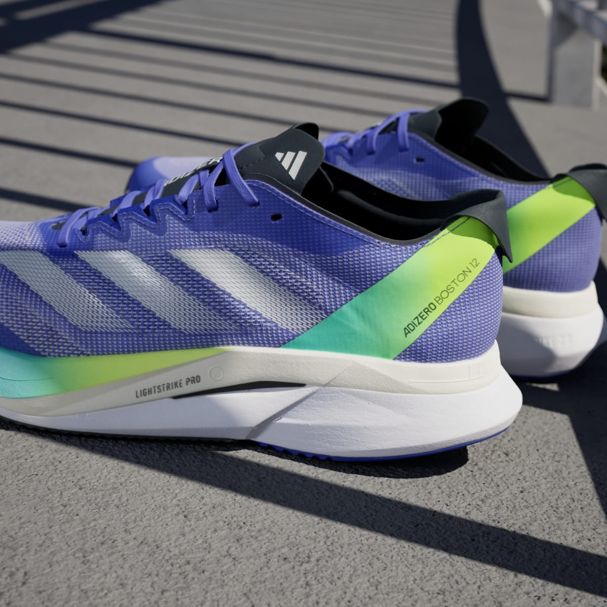 adidas Men's Adizero Boston 12 Shoes - Cobalt Blue / Zero Metalic / Lucid Blue