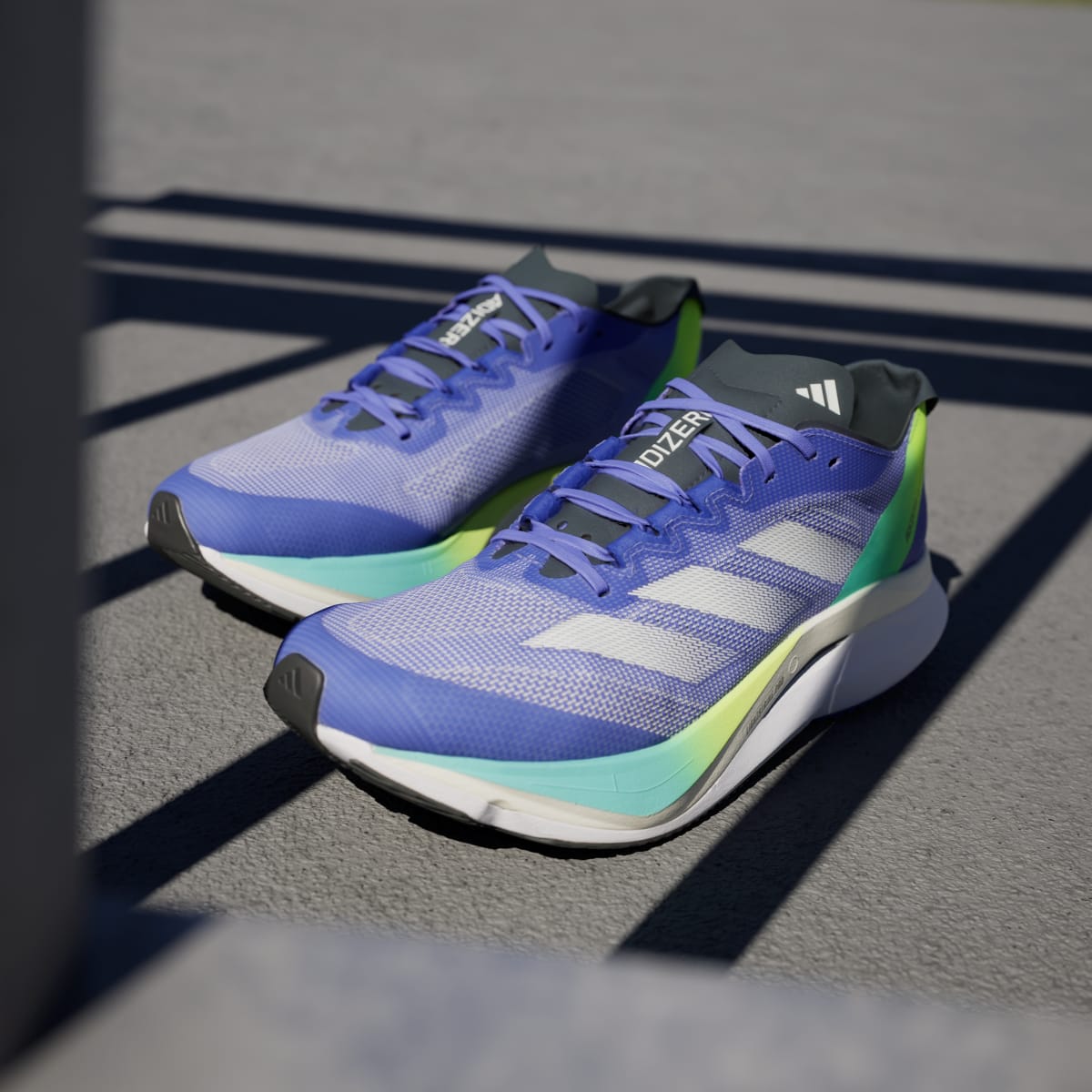 adidas Men's Adizero Boston 12 Shoes - Cobalt Blue / Zero Metalic / Lucid Blue