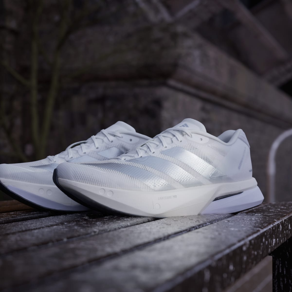 adidas Women's Adizero Boston 13 Shoes - Cloud White / Matte Silver / Dash Grey
