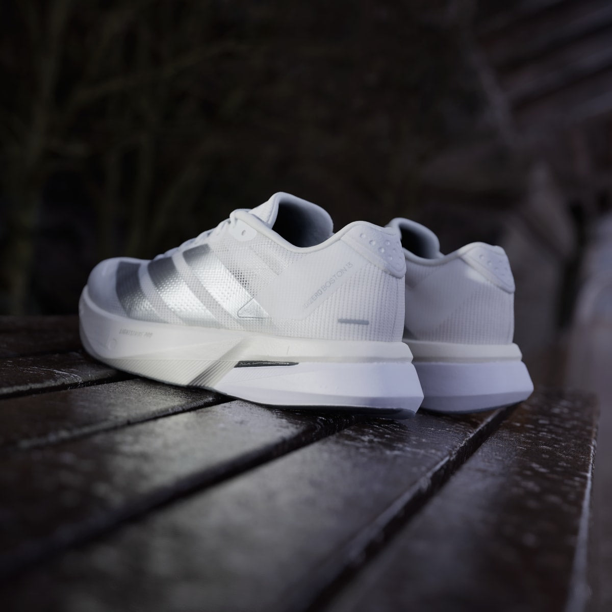 adidas Women's Adizero Boston 13 Shoes - Cloud White / Matte Silver / Dash Grey