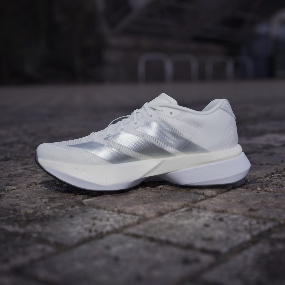 adidas Women's Adizero Boston 13 Shoes - Cloud White / Matte Silver / Dash Grey