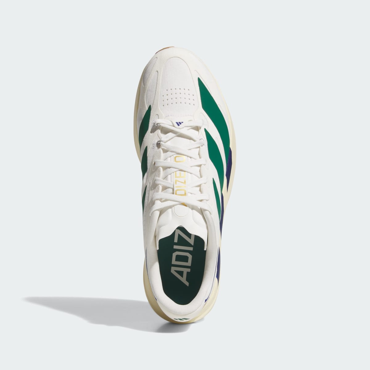adidas Men's Adizero EVO SL EXO Suede Shoes - Core White / Collegiate Green / Cream White