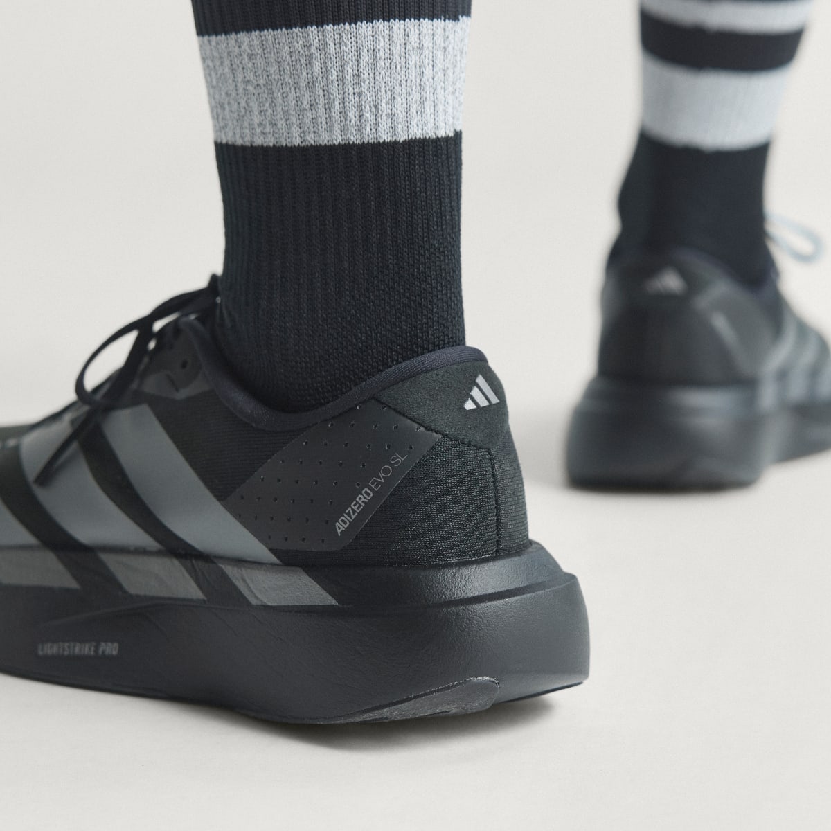 adidas Women's Adizero EVO SL Shoes - Core Black / Iron Metallic / Core Black