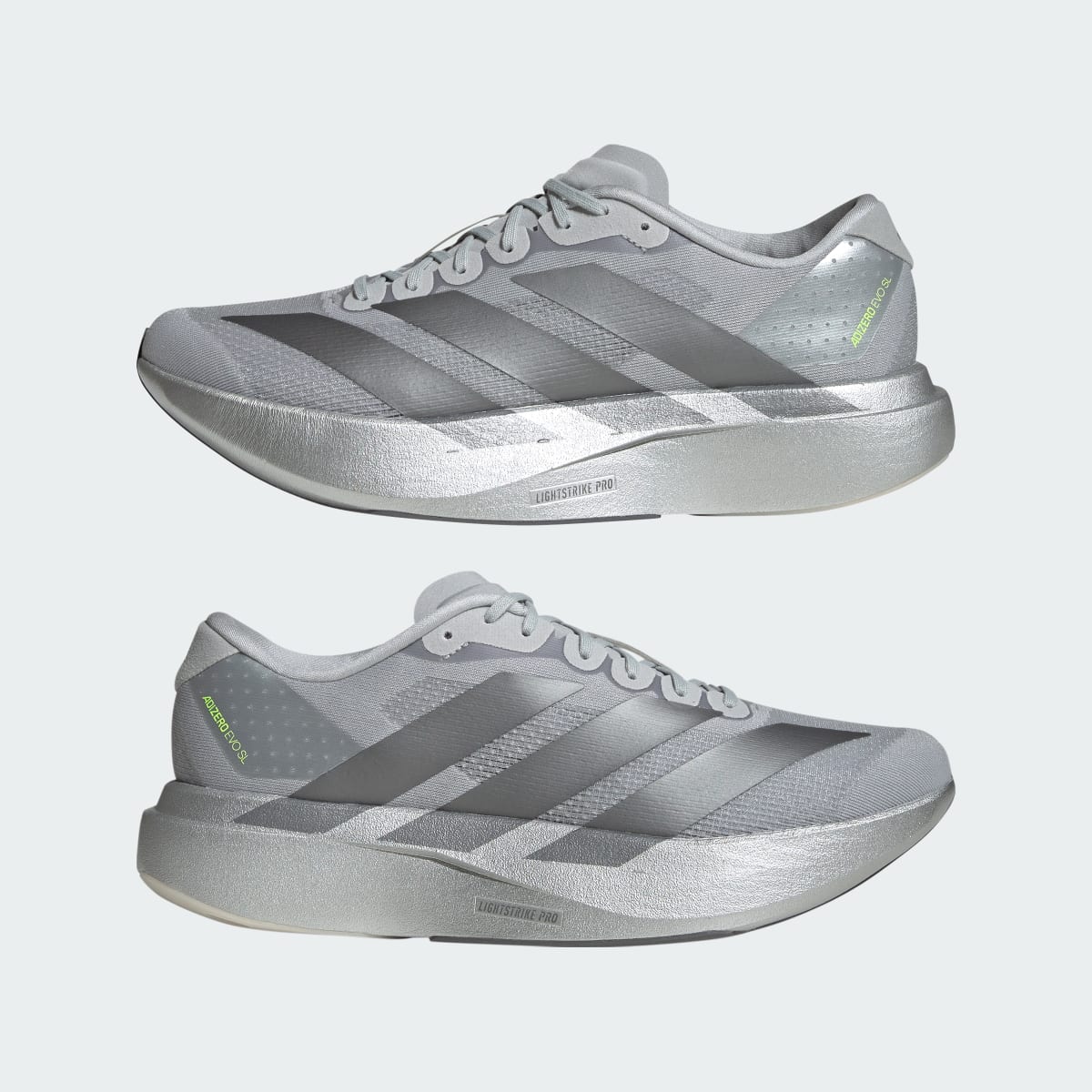 adidas Men's Adizero EVO SL Shoes - Silver Metallic / Iron Metallic / Halo Silver