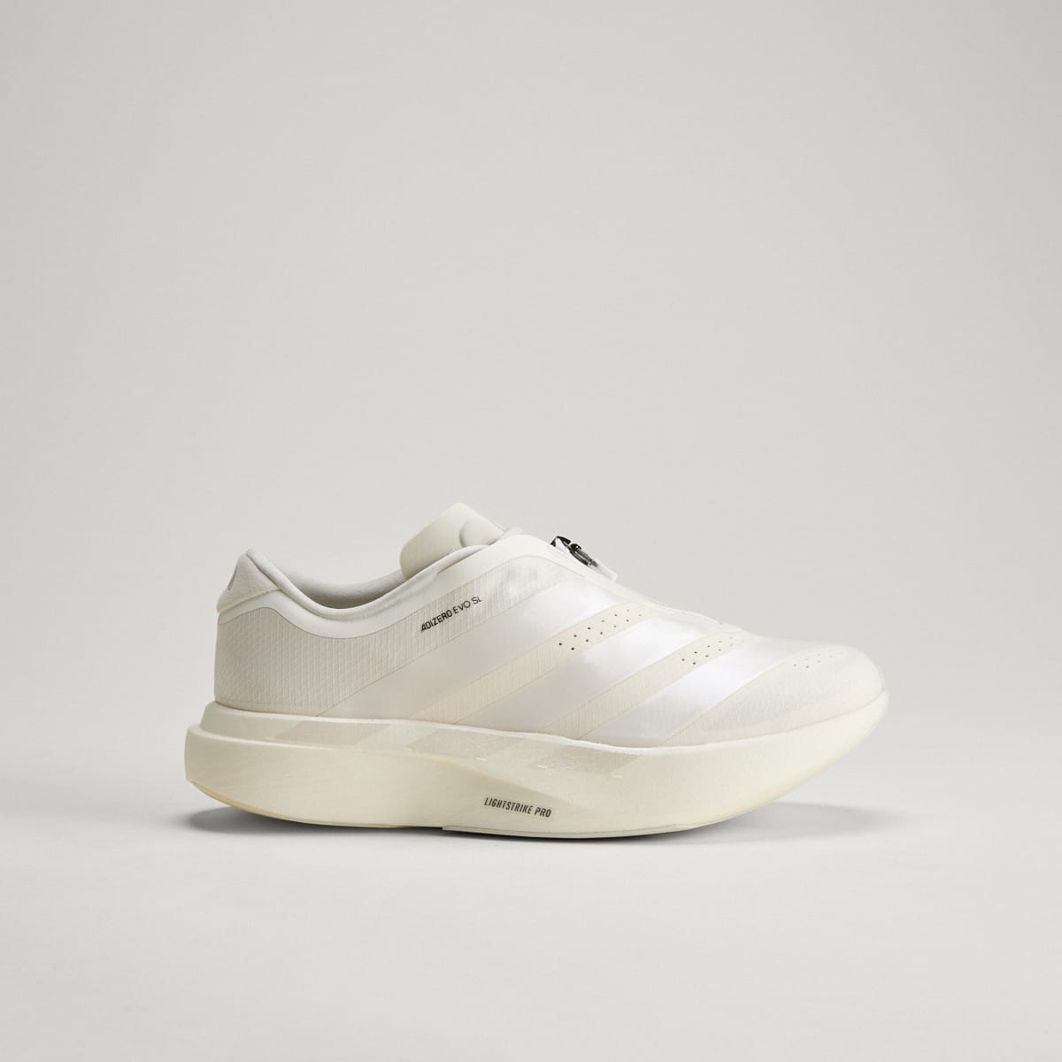adidas Women's Adizero EVO SL Zip Running Shoes - Core White / Zero Metalic / Orbit Grey