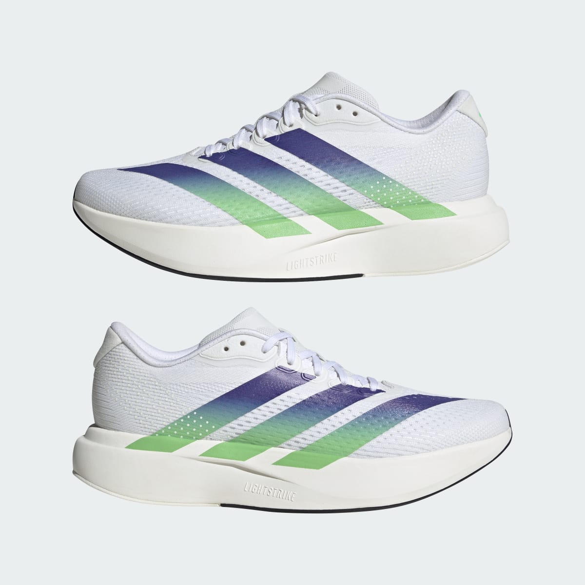 adidas Men's Adizero Pacer Shoes - Cloud White / Beam Green / Night Flash