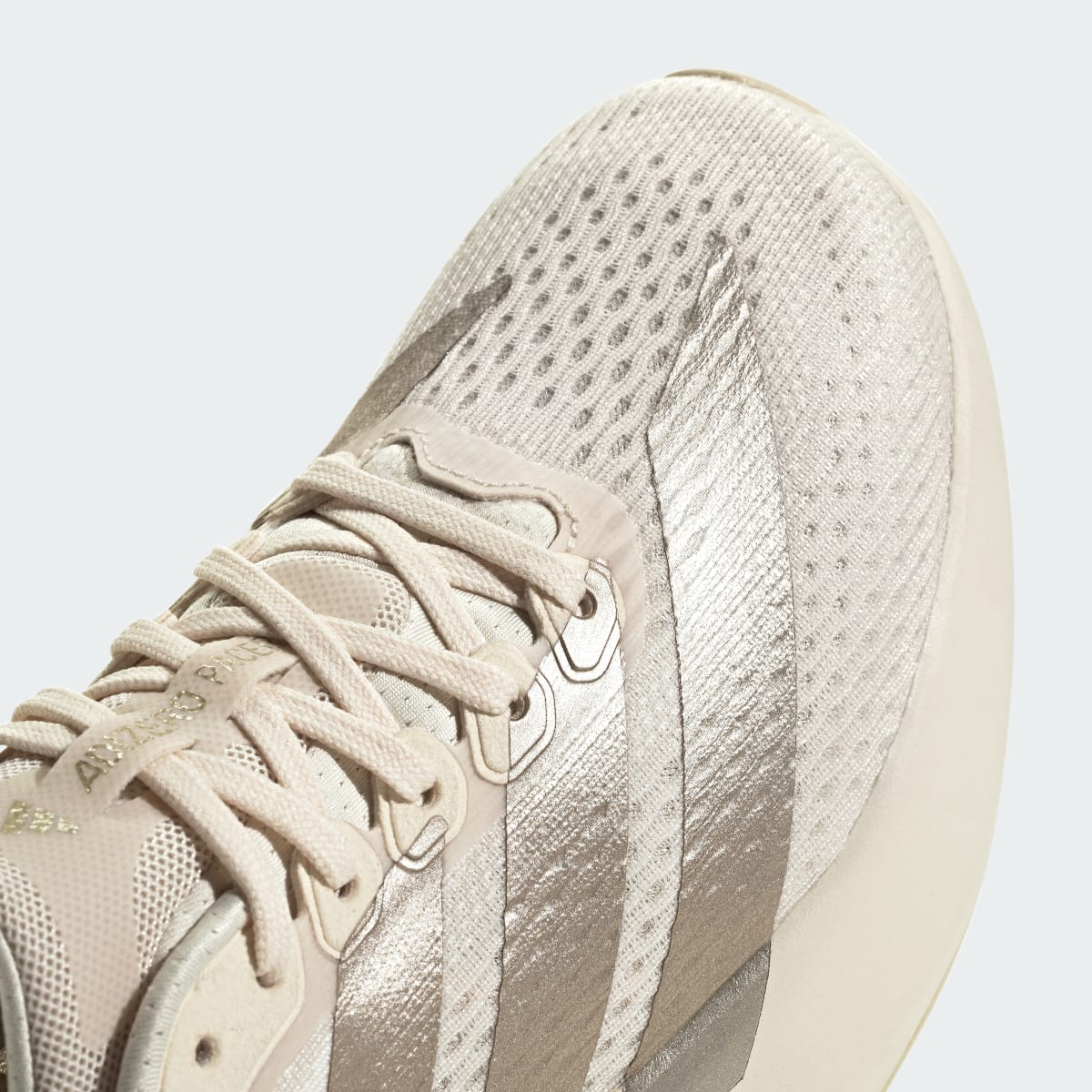 adidas Women's Adizero Pacer Shoes - Wonder White / Cyber Metallic / Warm Vanilla