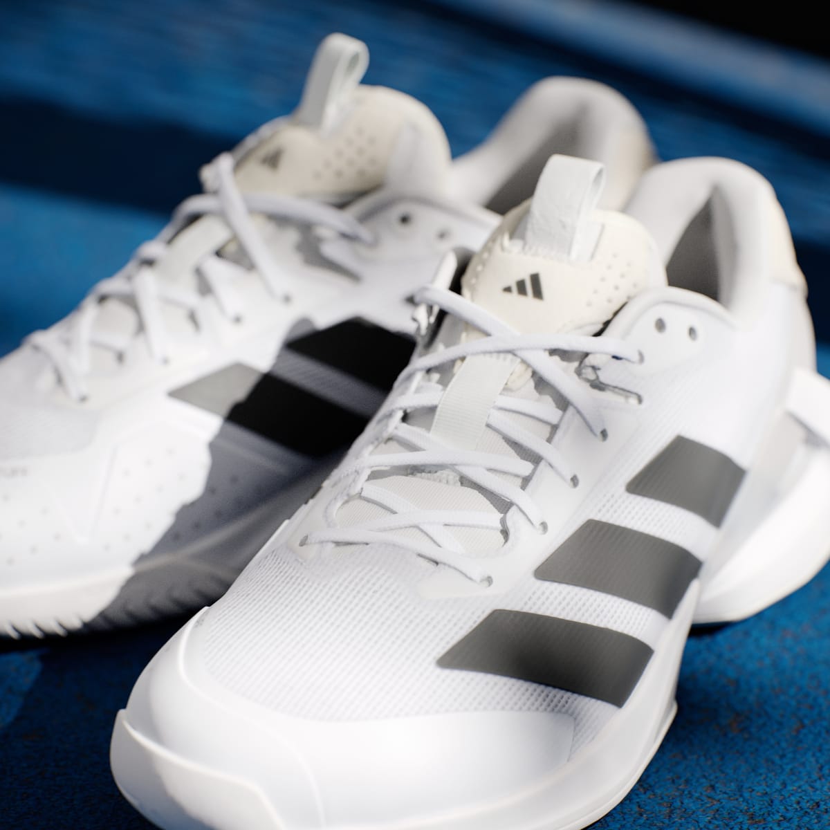 adidas Men's Adizero Ubersonic 5 Tennis Shoes - Cloud White / Core Black / Silver Metallic