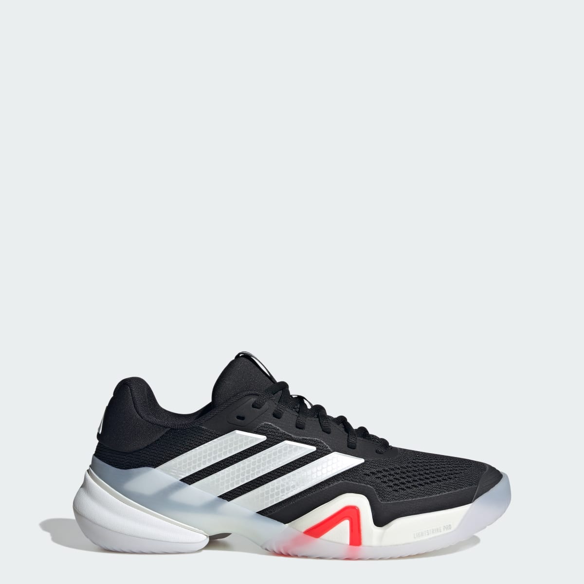 adidas Men's Barricade 14 Tennis Shoes - Core Black / Zero Metalic / Lucid Red