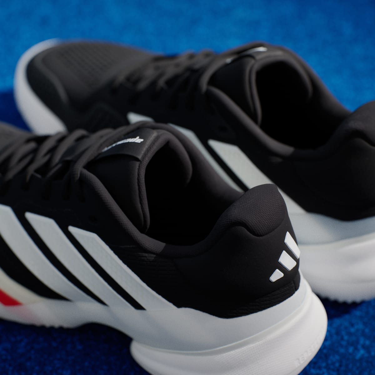 adidas Men's Barricade 14 Tennis Shoes - Core Black / Zero Metalic / Lucid Red