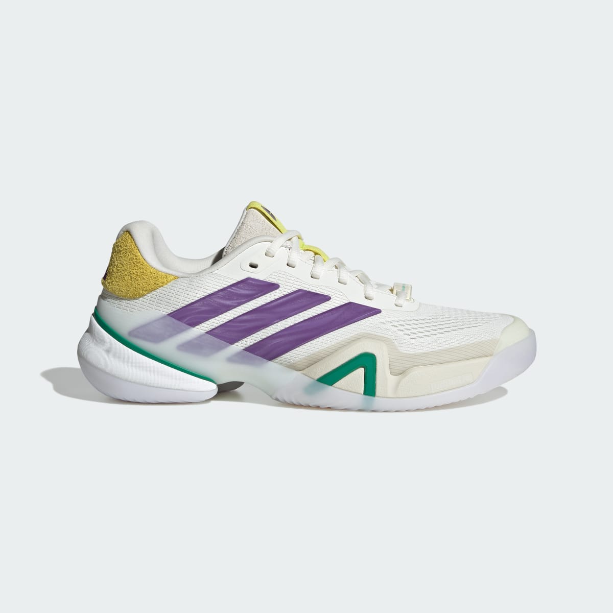 adidas Men's Barricade 14 Tennis Shoes - Off White / Active Purple / Cloud White