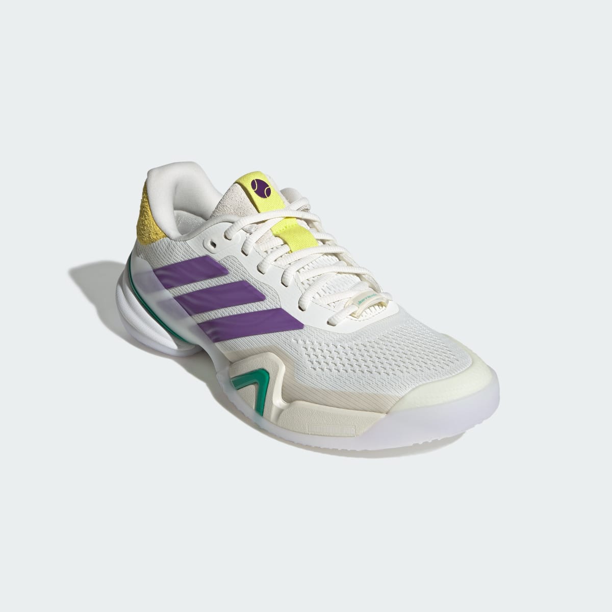 adidas Men's Barricade 14 Tennis Shoes - Off White / Active Purple / Cloud White