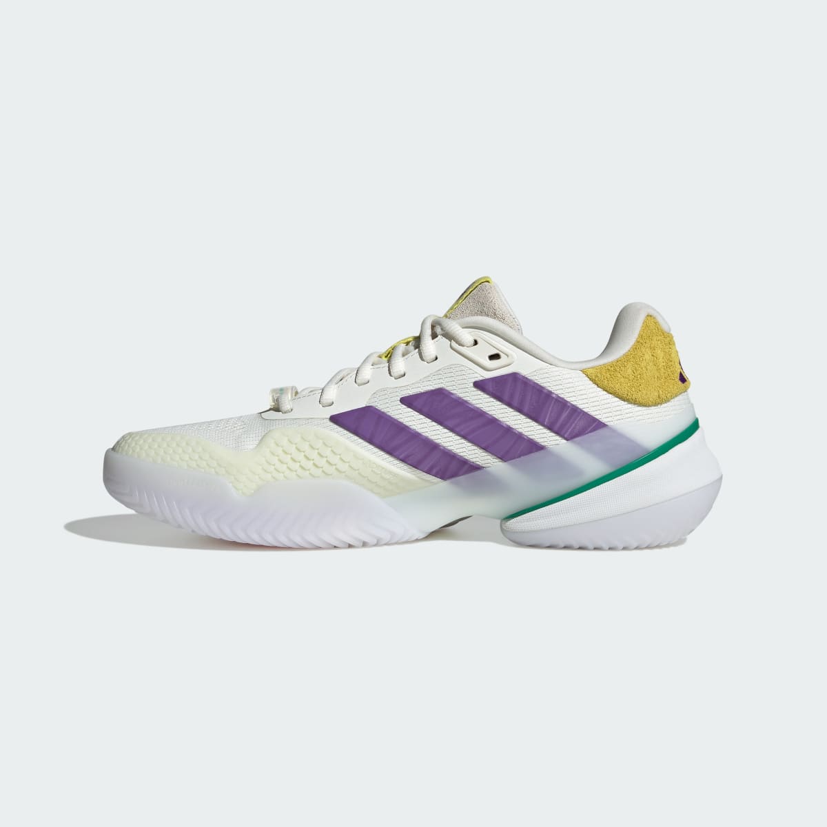 adidas Men's Barricade 14 Tennis Shoes - Off White / Active Purple / Cloud White