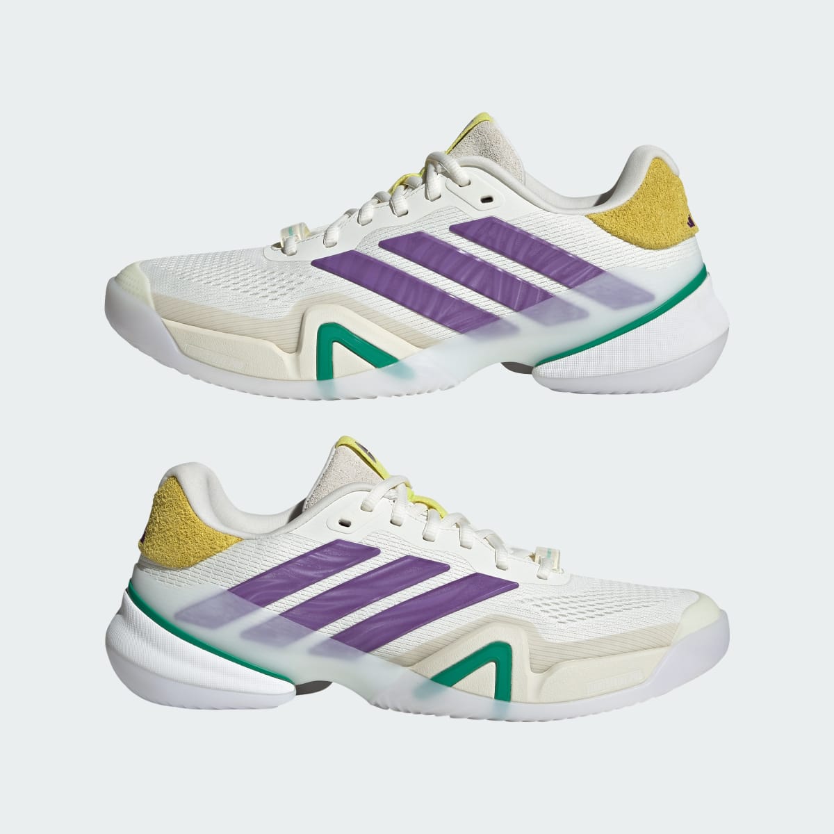adidas Men's Barricade 14 Tennis Shoes - Off White / Active Purple / Cloud White