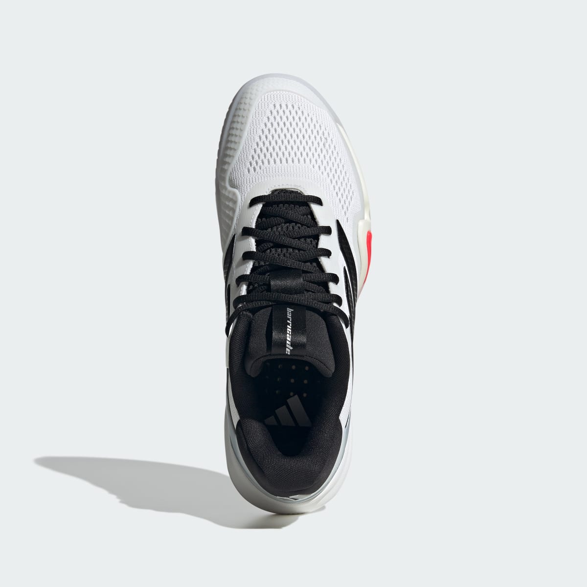 adidas Men's Barricade 14 Wide Tennis Shoes - Cloud White / Core Black / Lucid Red