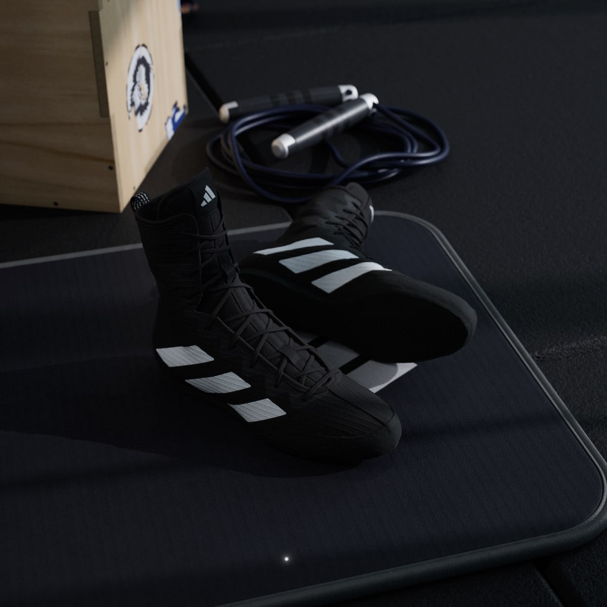 adidas Women's Box Hog 4 Shoes - Core Black / Cloud White / Core Black