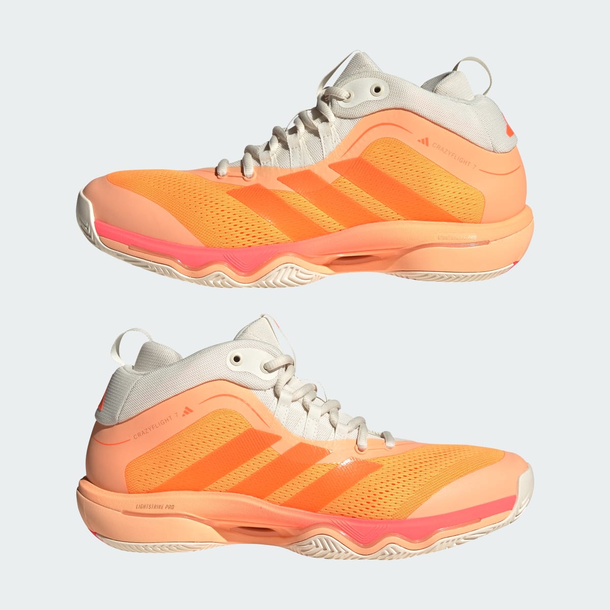 adidas Men's Crazyflight 7 Shoes - Lucid Tangerine / Lucid Orange / Off White