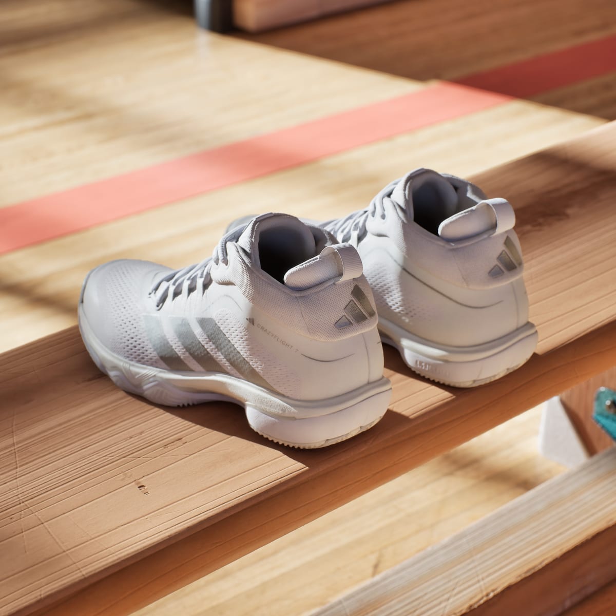 adidas Women's Crazyflight 7 Shoes - Cloud White / Silver Metallic / Cloud White
