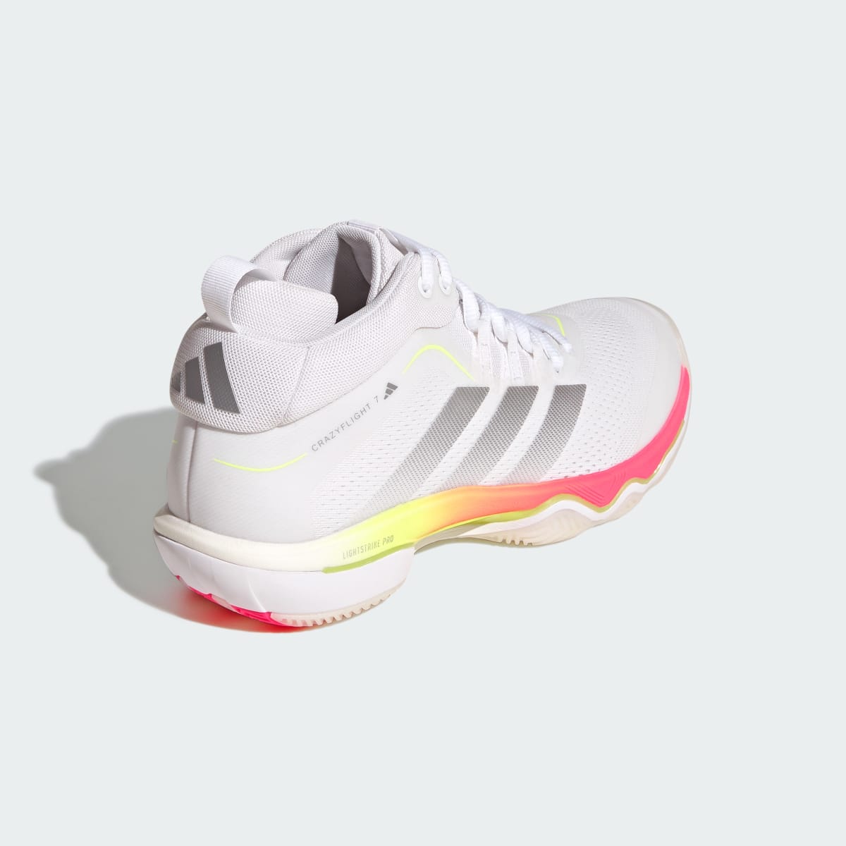 adidas Women's Crazyflight 7 Shoes - Cloud White / Tech Grey Metallic / Solar Turbo