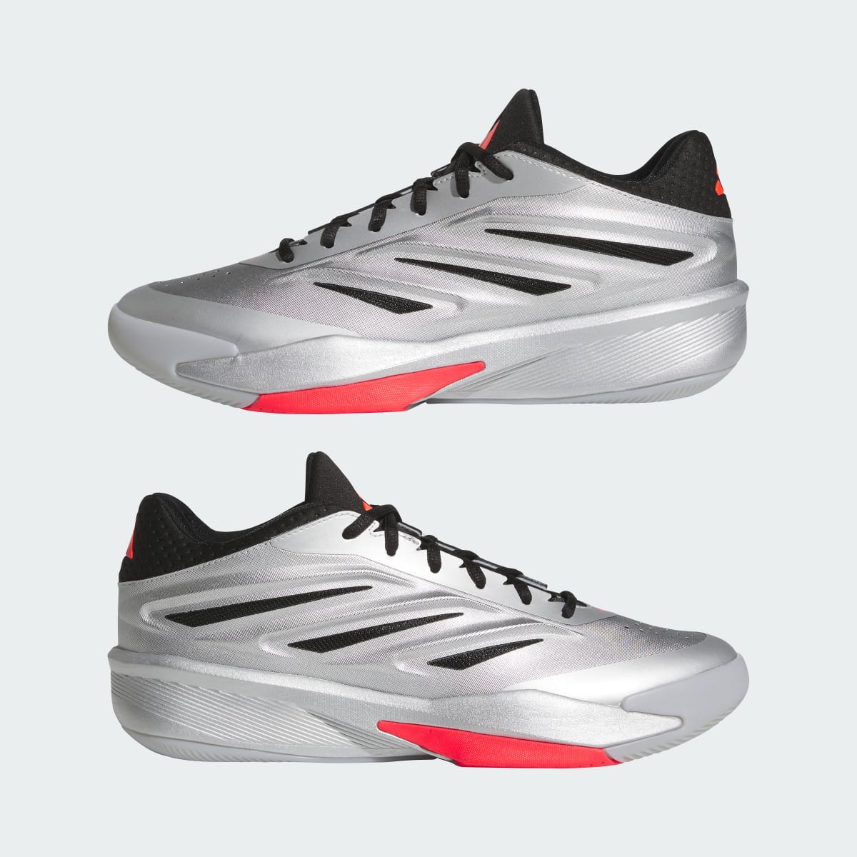 adidas Women's Crazy Energy Shoes - Silver Metallic / Core Black / Lucid Red