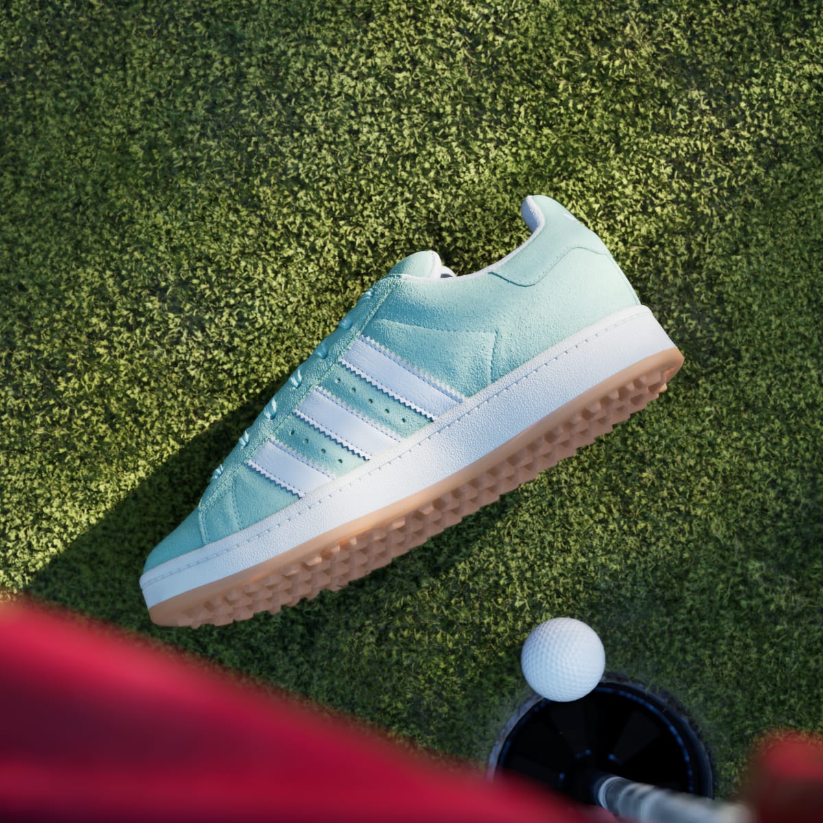 adidas Men's Campus 00s Spikeless Golf Shoes - Clear Mint / Cloud White / Gum