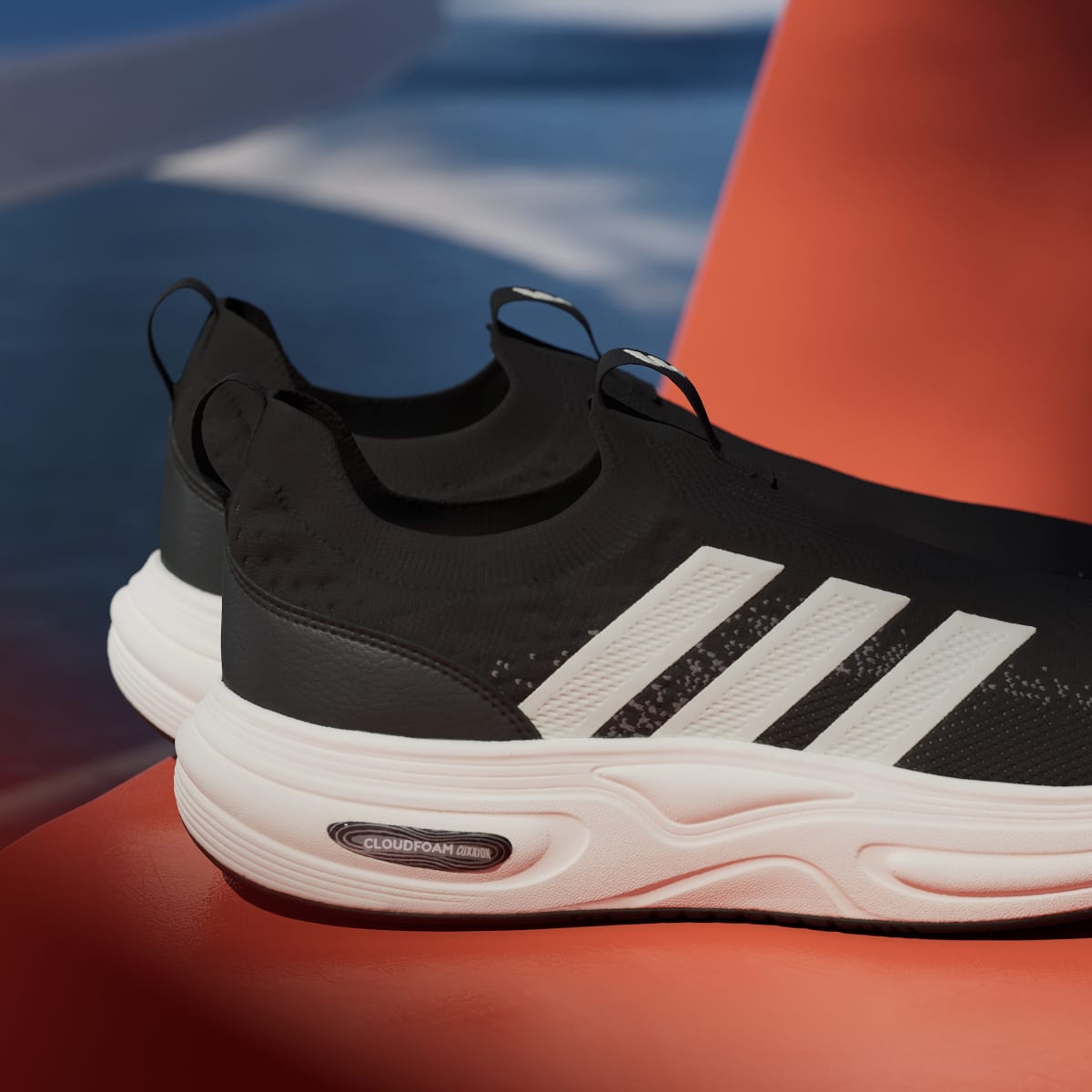 adidas Men's Cloudfoam Cuxxion Sock Shoes - Core Black / Core White / Grey Five