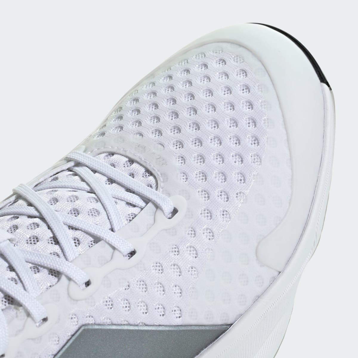 adidas Men's Court Pickleball 2 Shoes - Cloud White / Tech Grey Metallic / Lucid Lemon