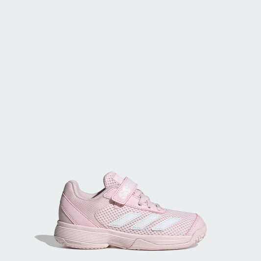 adidas Kids' Courtflash Hook-and-Loop Tennis Shoes - Distilled Pink / Cloud White / Distilled Pink