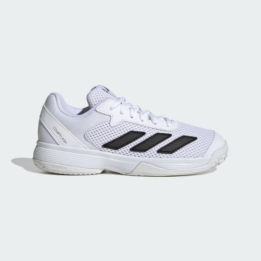 adidas Kids' Courtflash Tennis Shoes - Cloud White / Core Black / Cloud White