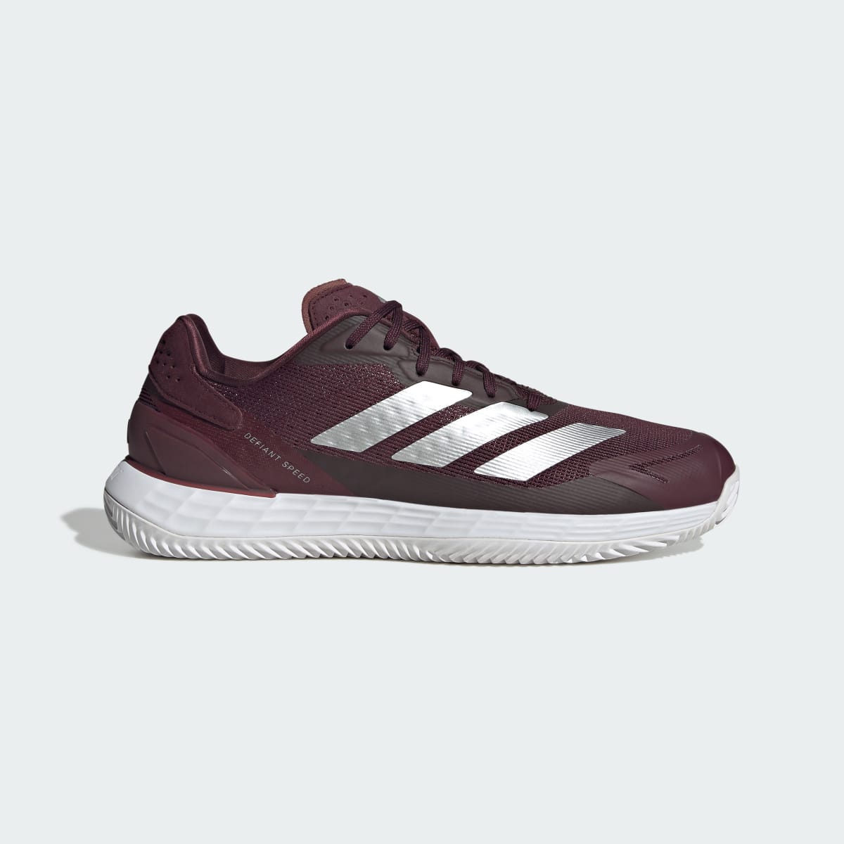 adidas Men's Defiant Speed 2 Clay Tennis Shoes - Maroon / Cloud White / Tech Grey Metallic
