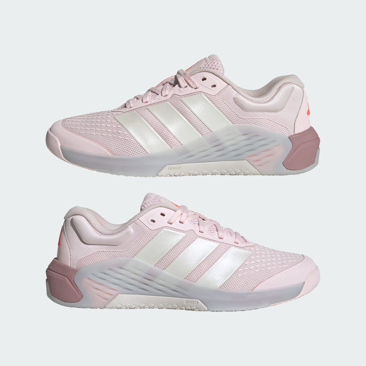 adidas Women's Dropset 4 Power Training Shoes - Distilled Pink / Zero Metalic / Solar Turbo