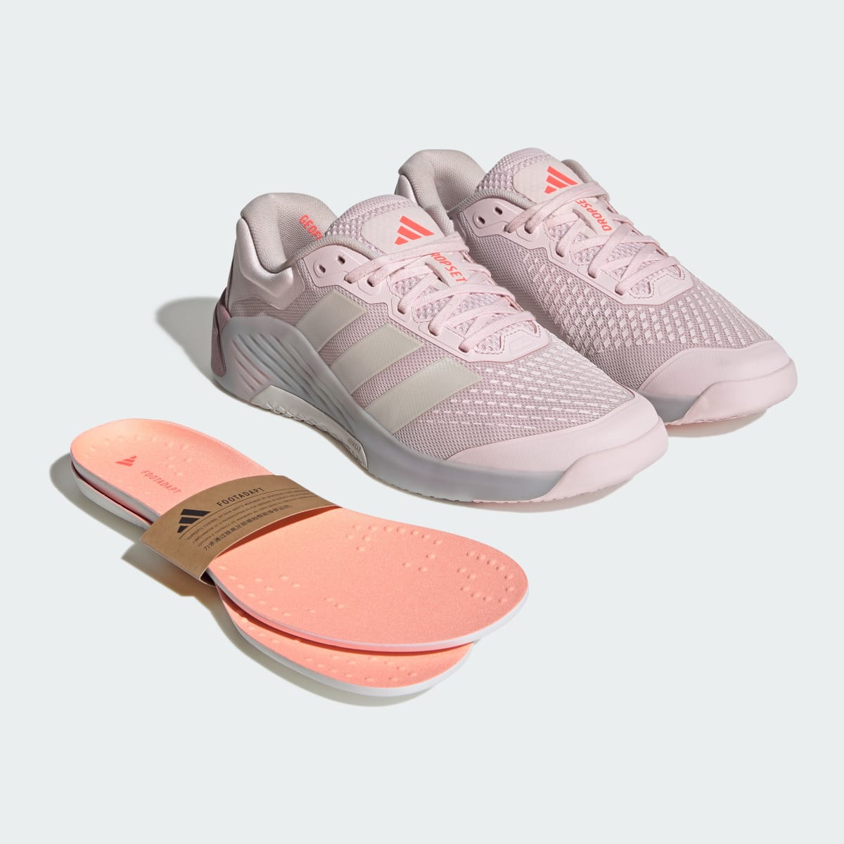 adidas Women's Dropset 4 Power Training Shoes - Distilled Pink / Zero Metalic / Solar Turbo