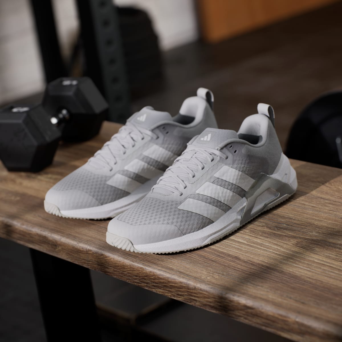 adidas Men's Dropset Control Training Shoes - Grey Two / Cloud White / Cloud White
